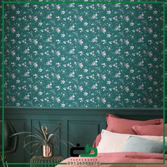کاغذ ديواري راش تکستايل طرح flower-pattern