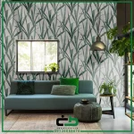 کاغذ ديواري راش طرح green-leaves - Image 3