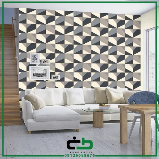 کاغذ ديواري راش طرح graphic-leather - Image 3