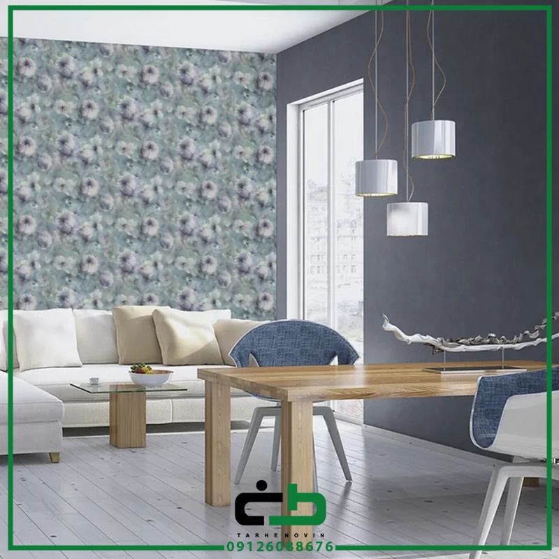 کاغذ ديواري راش طرح watercolor-flowers - Image 3