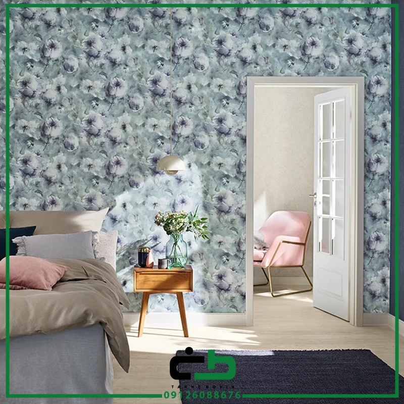 کاغذ ديواري راش طرح watercolor-flowers - Image 4