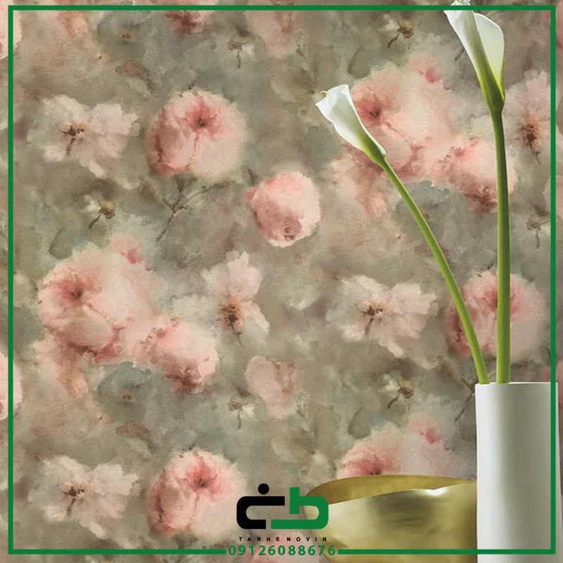 کاغذ ديواري راش طرح watercolor-flowers - Image 12