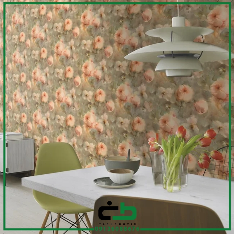 کاغذ ديواري راش طرح watercolor-flowers - Image 20