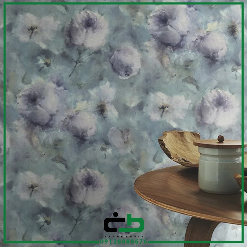 کاغذ ديواري راش طرح watercolor-flowers - Image 21