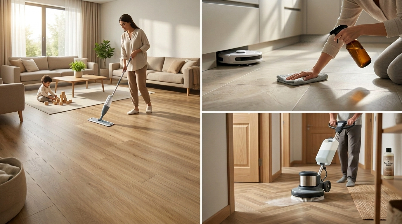 راهنمای نگهداری کفپوش PVC و LVT برای افزایش طول عمر
